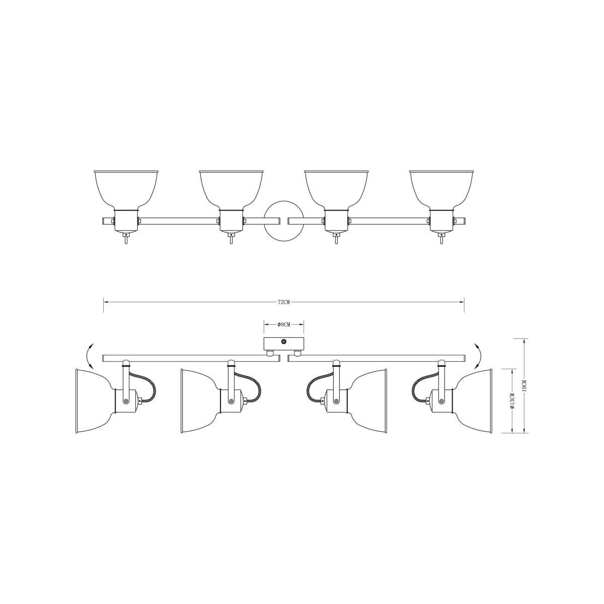John Lewis & Partners SES LED 4 Spotlight Ceiling Bar, Grey – image 7