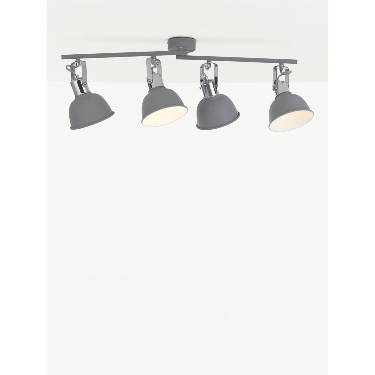 John Lewis & Partners SES LED 4 Spotlight Ceiling Bar, Grey – image 1