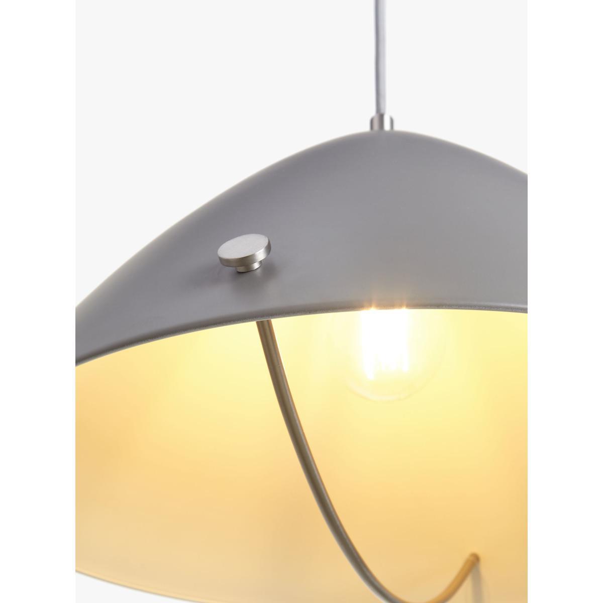 John Lewis & Partners Cupola Rise & Fall Pendant Ceiling Light, Grey – image 6