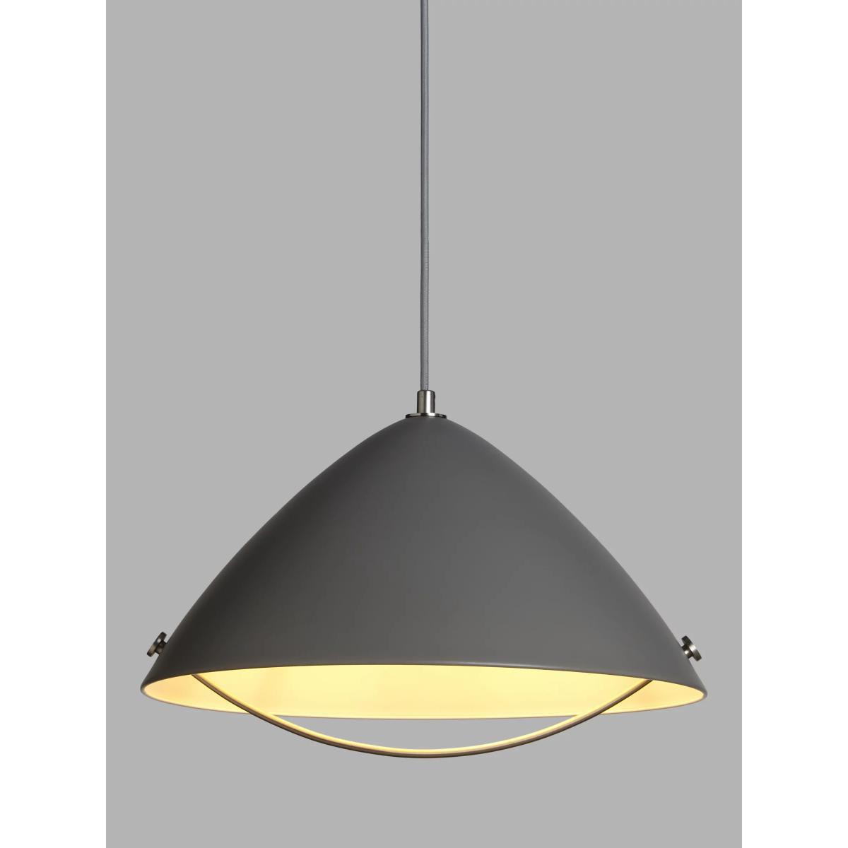 John Lewis & Partners Cupola Rise & Fall Pendant Ceiling Light, Grey – image 1