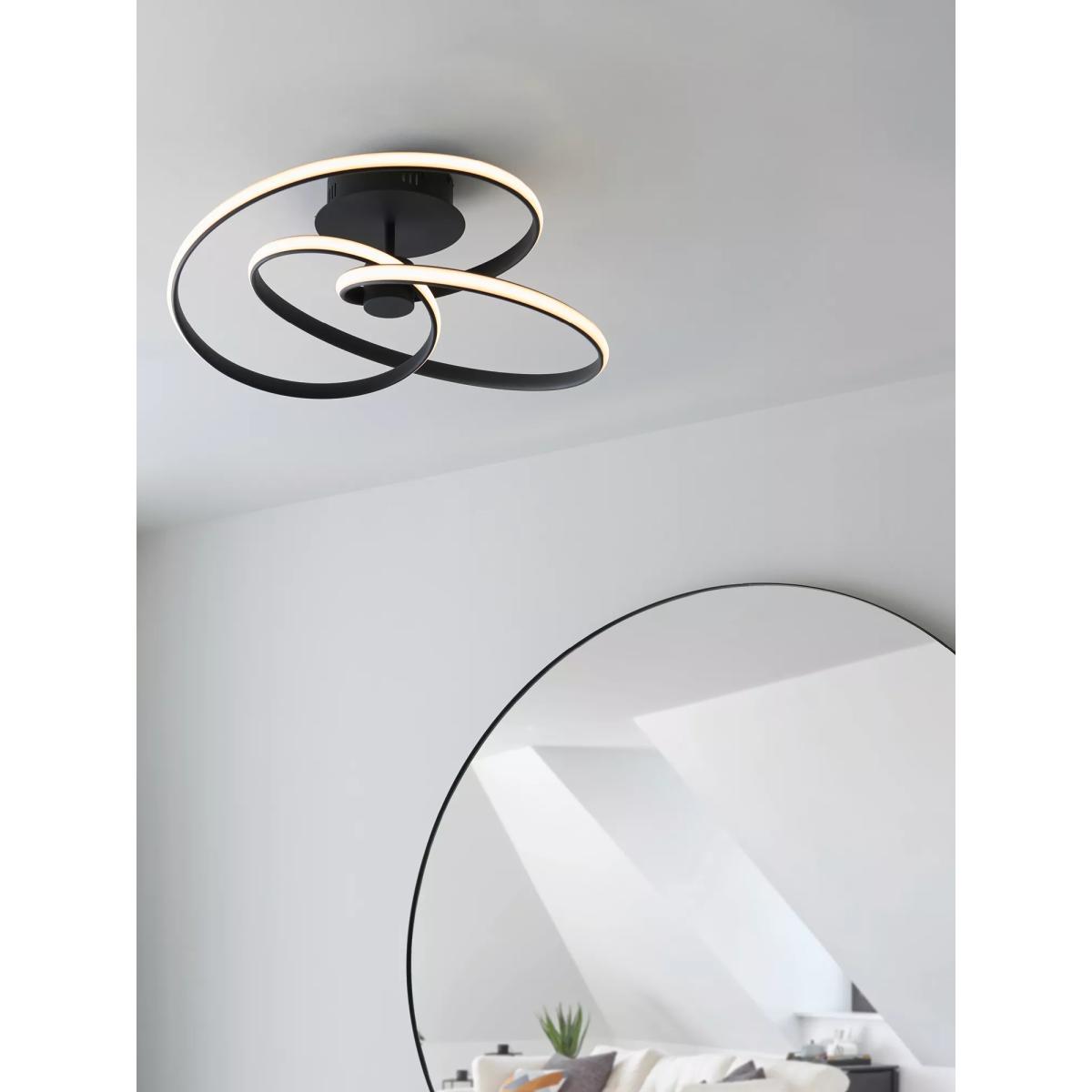 Bay Lighting Solo Semi Flush Ceiling Light, Black – image 2