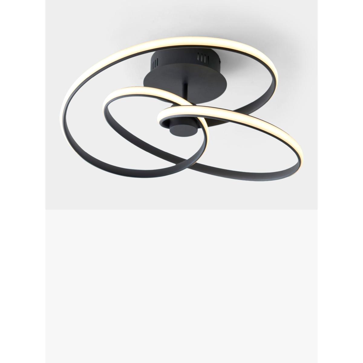 Bay Lighting Solo Semi Flush Ceiling Light, Black – image 3
