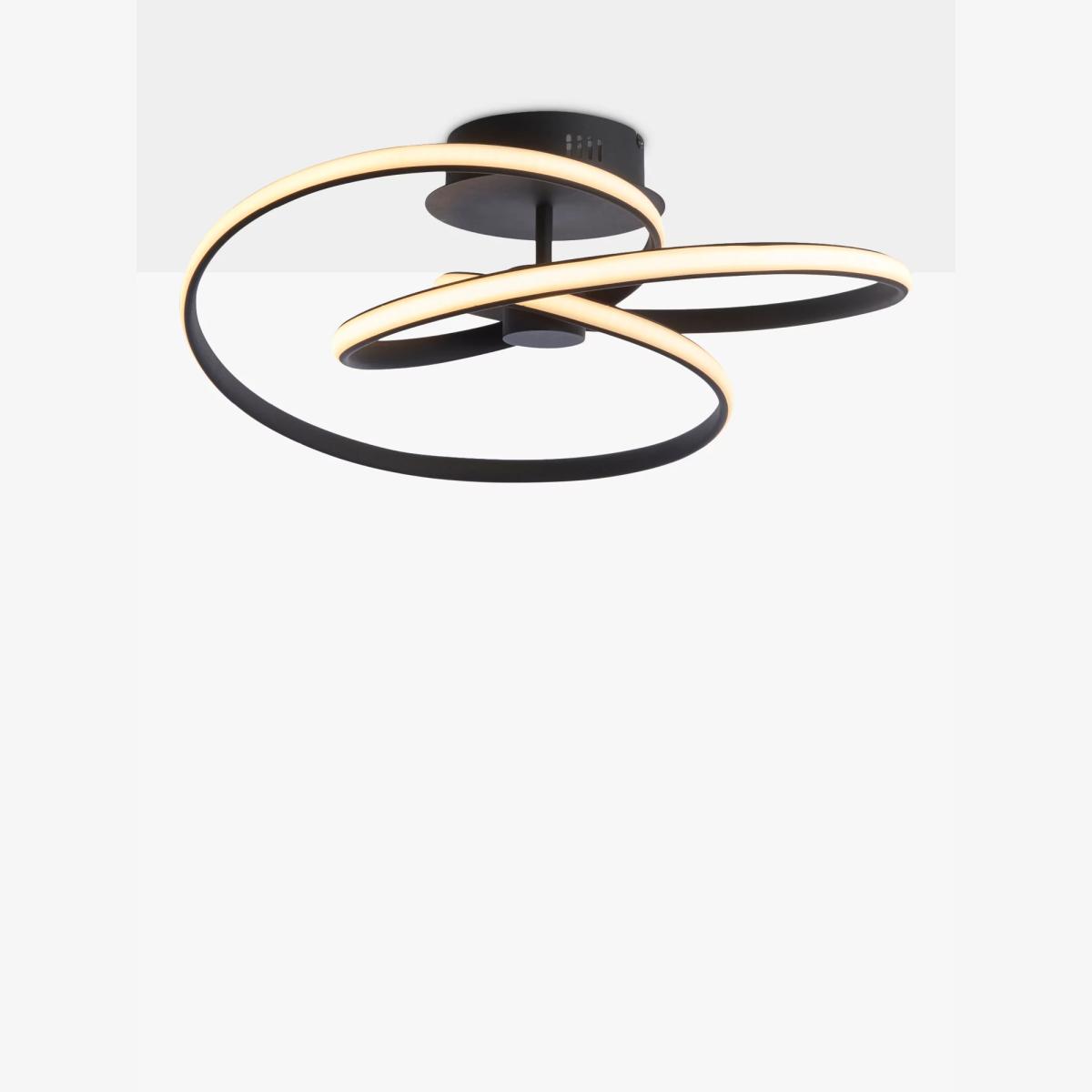 Bay Lighting Solo Semi Flush Ceiling Light, Black – image 1