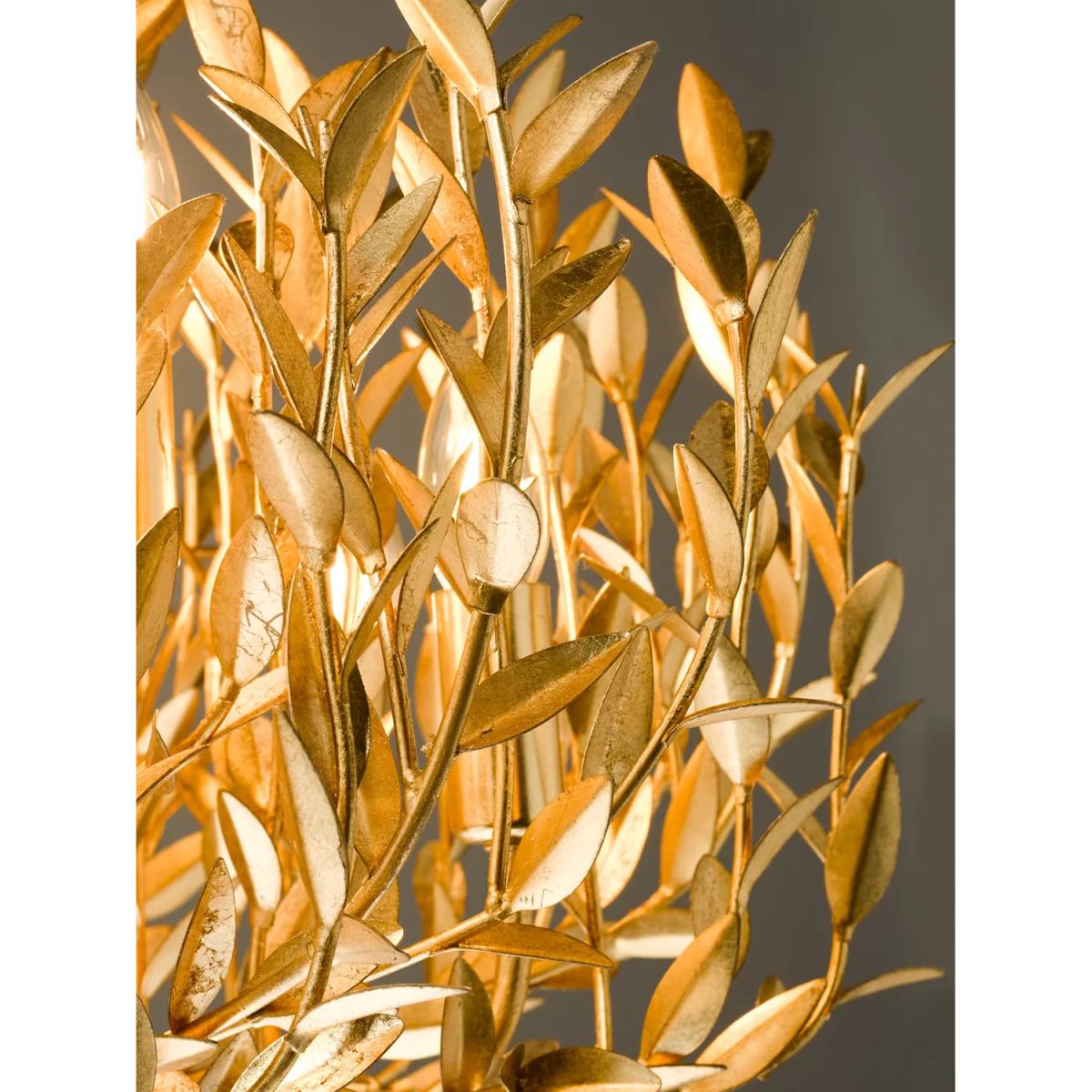 Där Silvius 9 Metal Leaf Pendant Ceiling Light, Gold – image 7