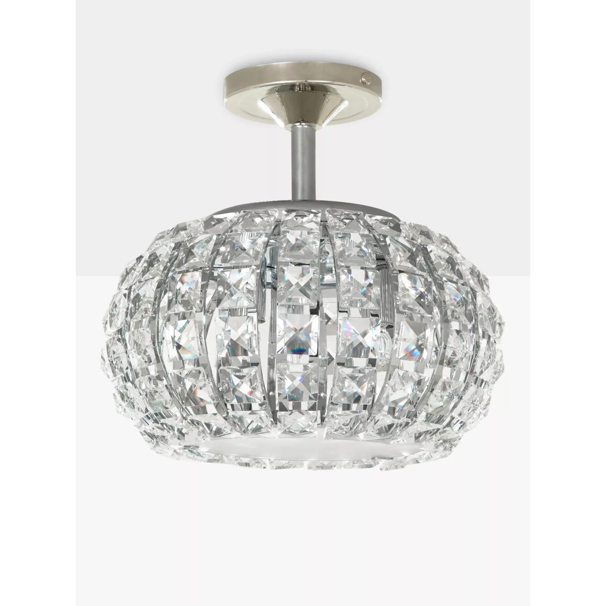 John Lewis & Partners Venus Ceiling Light, Crystal and Chrome – image 3