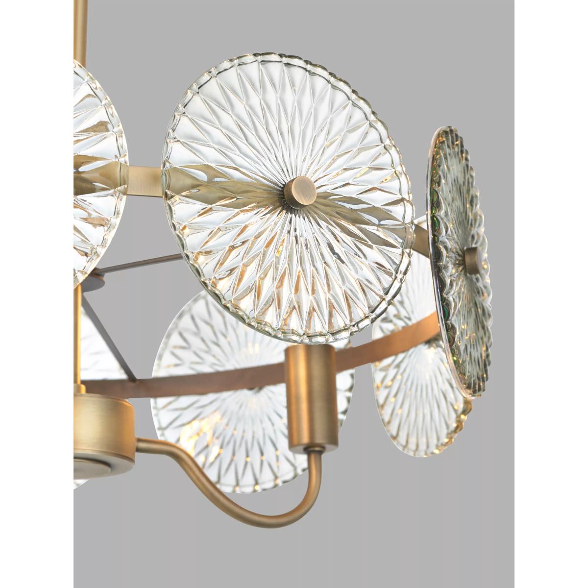 John Lewis Savoie 3 Light Pendant Ceiling Light, Brass – image 4