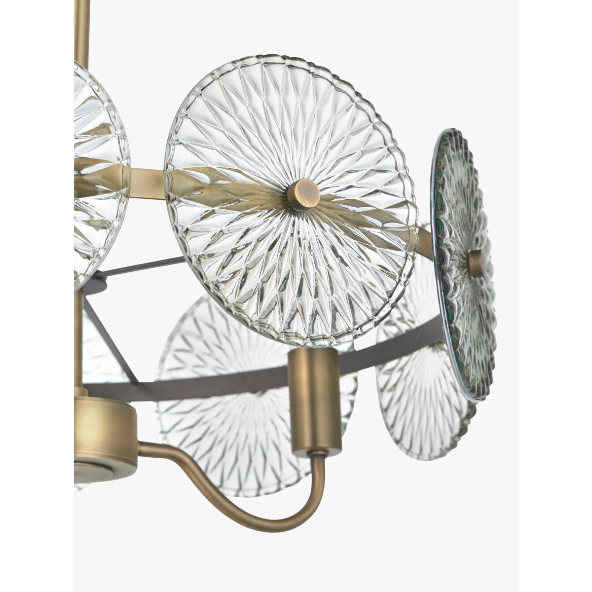 John Lewis Savoie 3 Light Pendant Ceiling Light, Brass – image 5