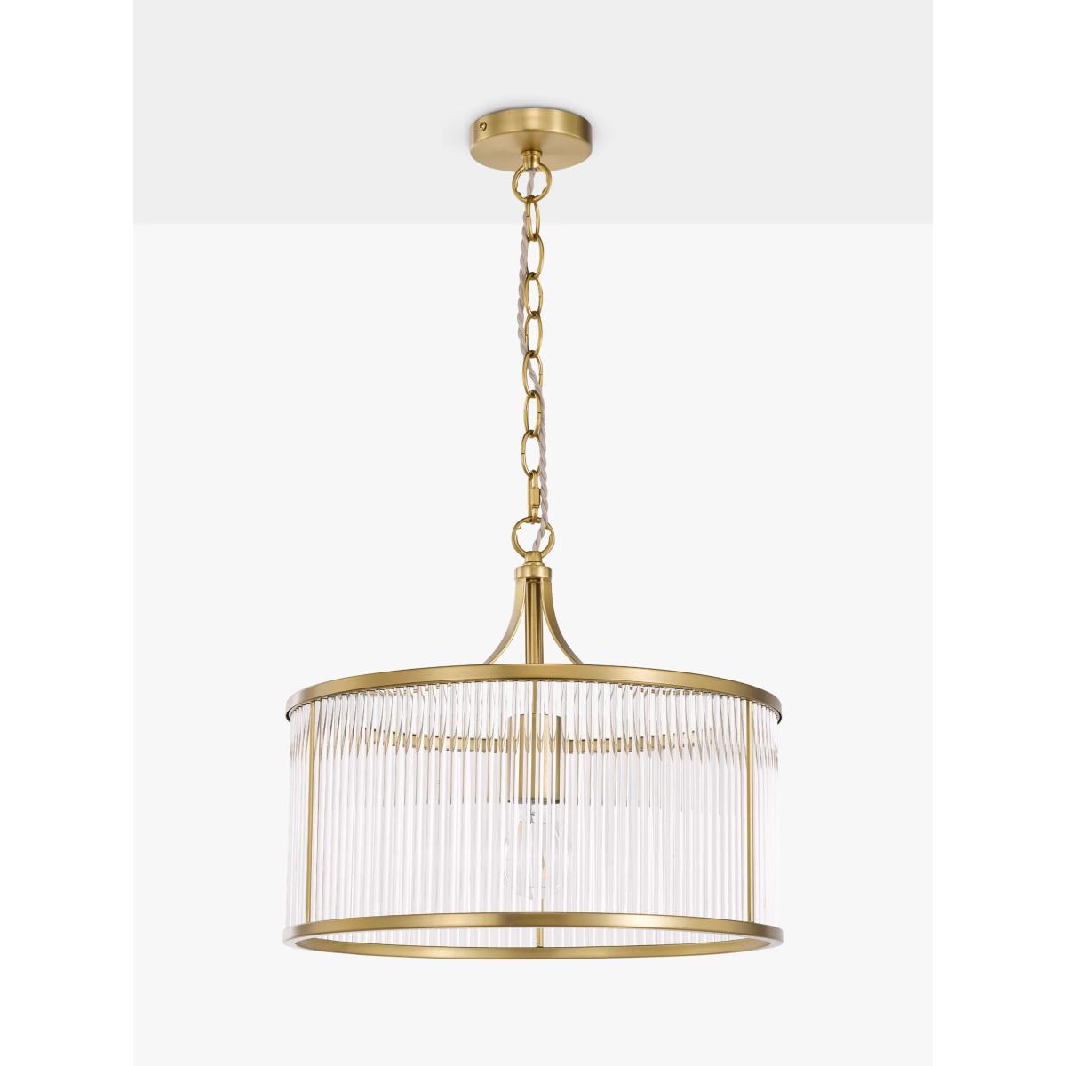 John Lewis Noto Pendant Ceiling Light, Matte Antique Brass – image 3