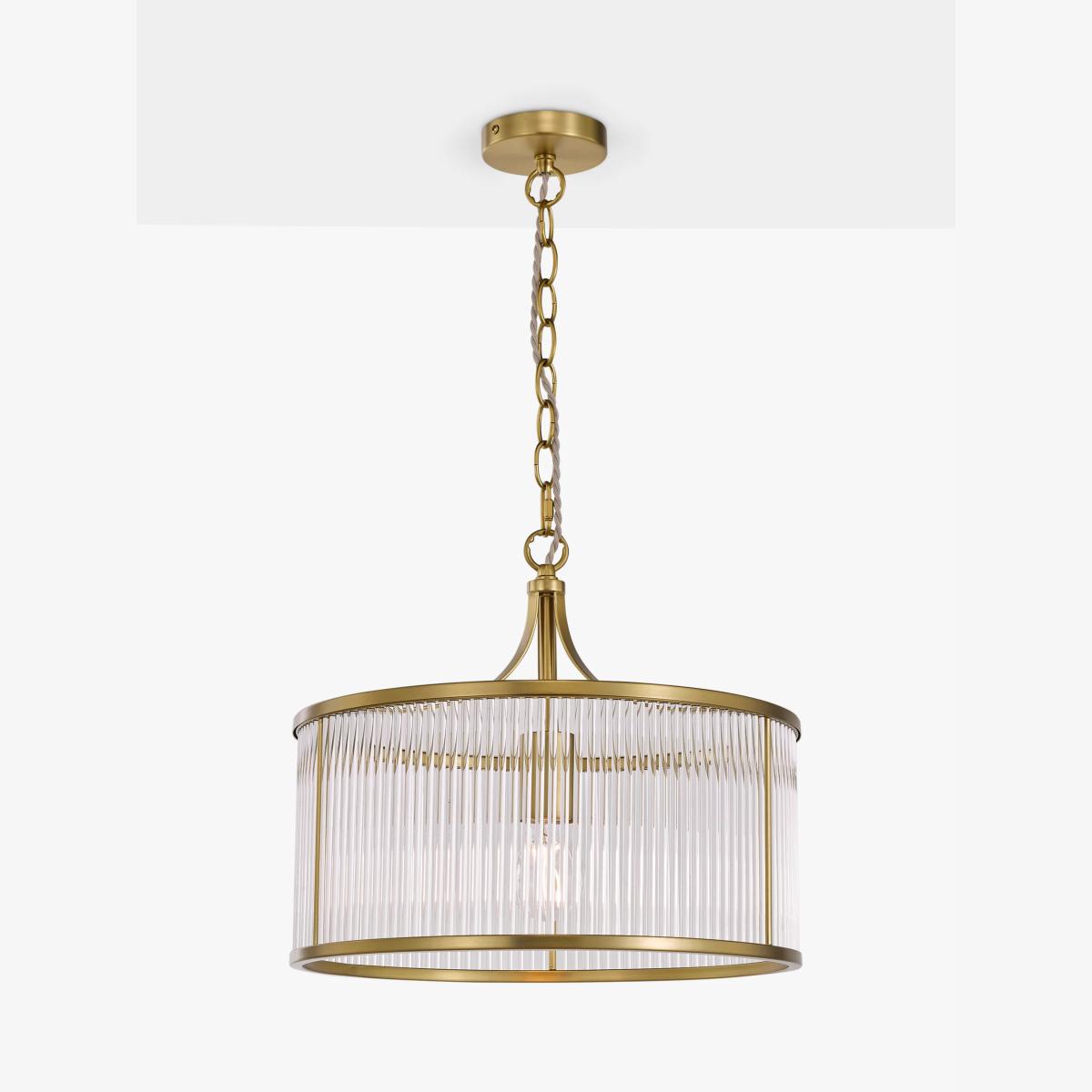 John Lewis Noto Pendant Ceiling Light, Matte Antique Brass – image 1