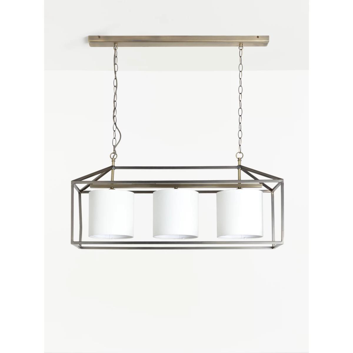 John Lewis & Partners Boundary Bar Ceiling Light, Brass/Pewter – image 2