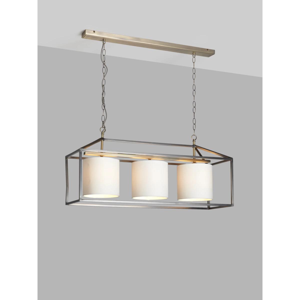 John Lewis & Partners Boundary Bar Ceiling Light, Brass/Pewter – image 3