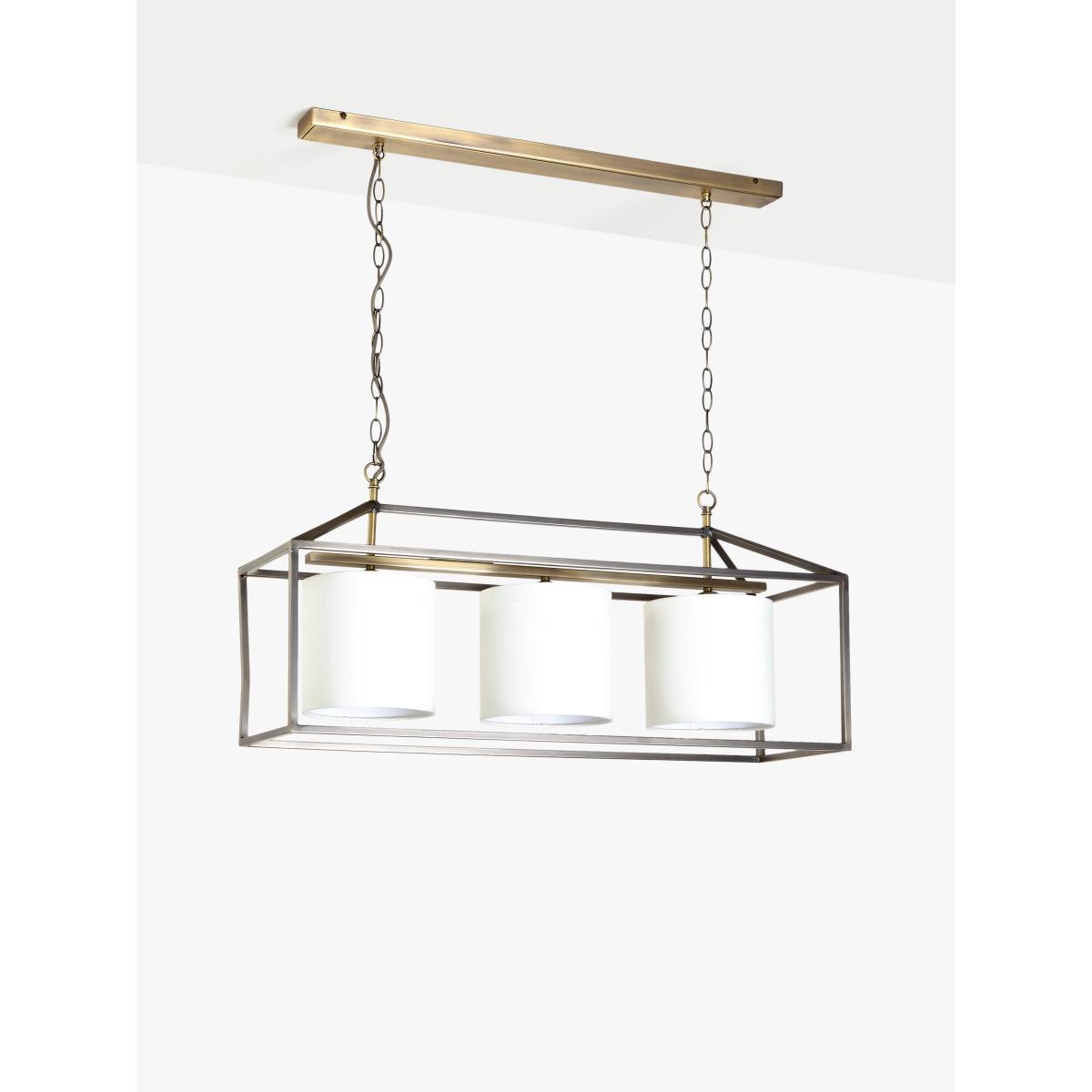 John Lewis & Partners Boundary Bar Ceiling Light, Brass/Pewter – image 4
