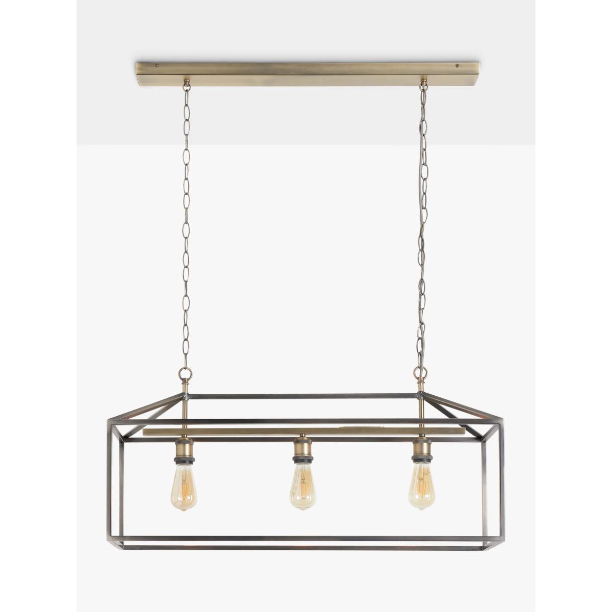 John Lewis & Partners Boundary Bar Ceiling Light, Brass/Pewter – image 8