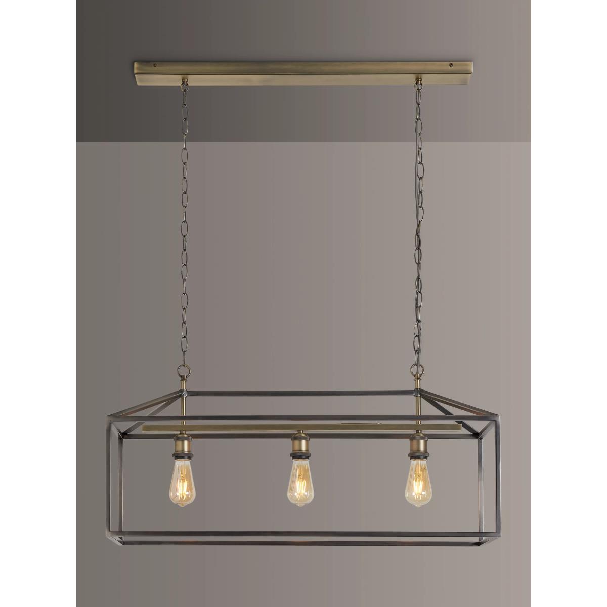 John Lewis & Partners Boundary Bar Ceiling Light, Brass/Pewter – image 9