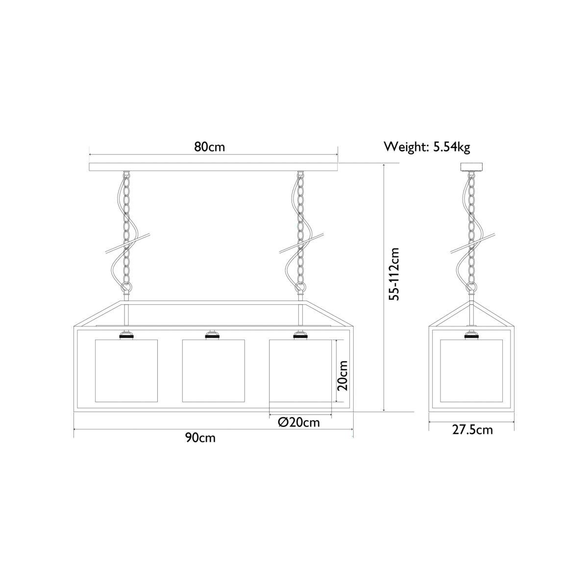 John Lewis & Partners Boundary Bar Ceiling Light, Brass/Pewter – image 10