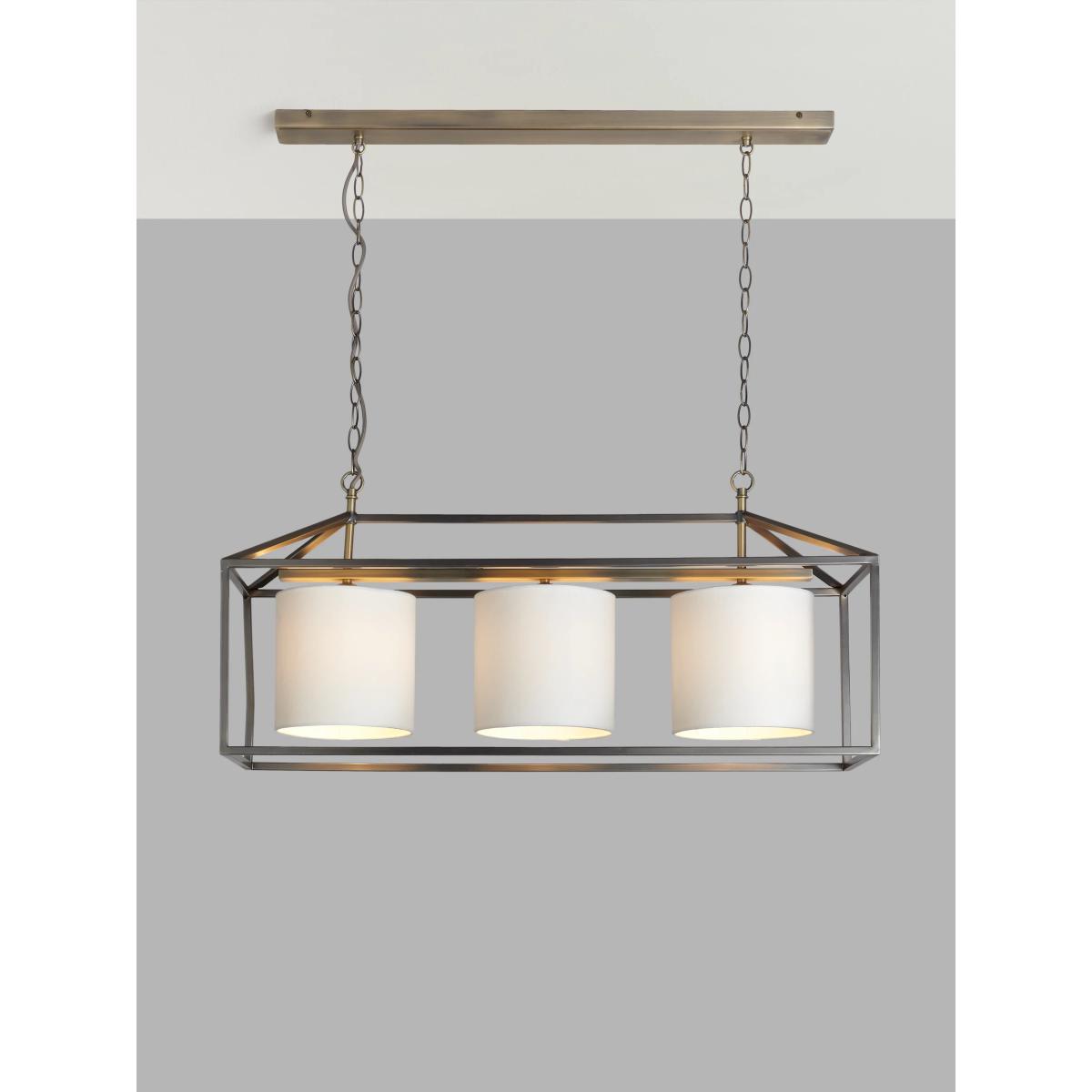 John Lewis & Partners Boundary Bar Ceiling Light, Brass/Pewter – image 1