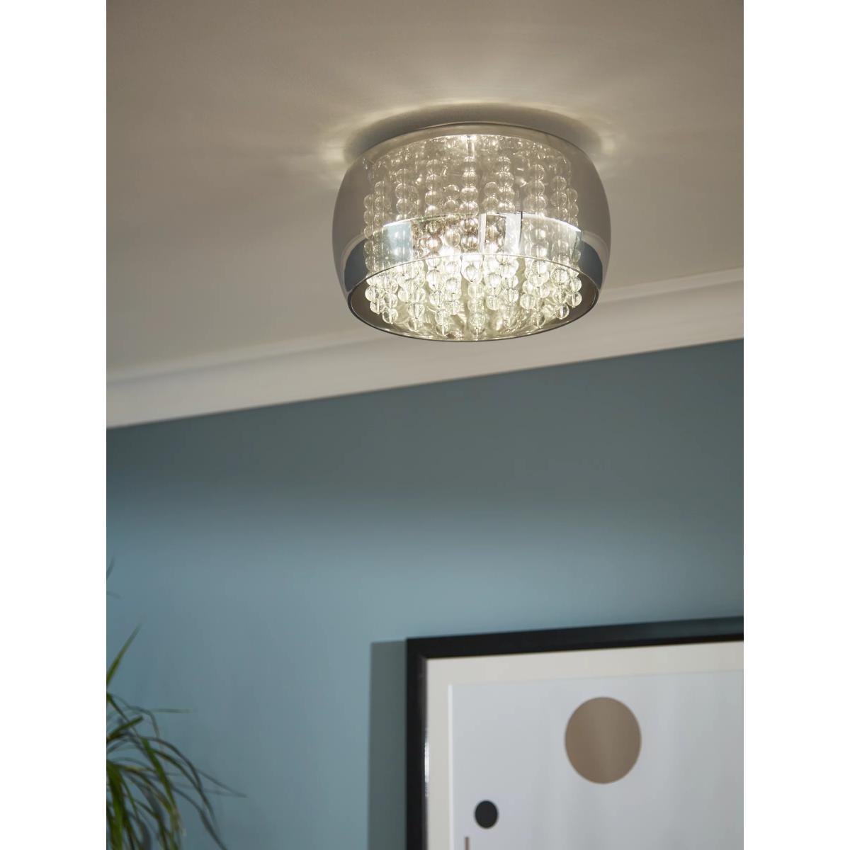 John Lewis & Partners Stella Semi Flush Ceiling Light, Black Chrome – image 2