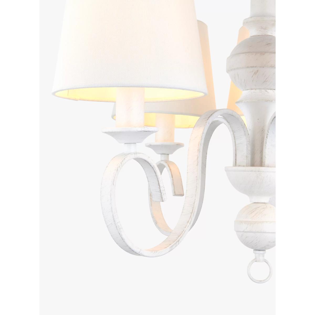 John Lewis Carlita 5 Arm Shaded Ceiling Light, White – image 3