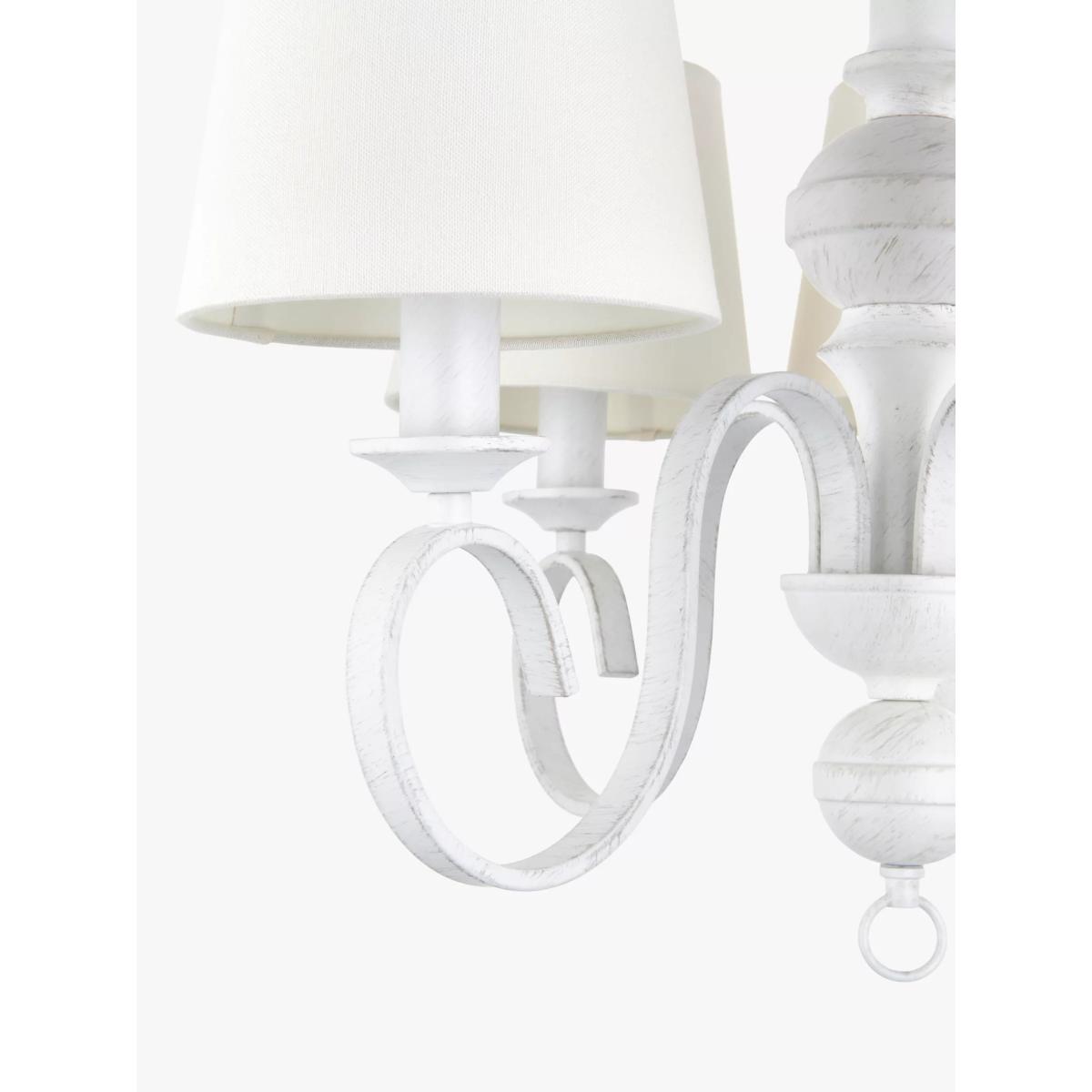 John Lewis Carlita 5 Arm Shaded Ceiling Light, White – image 4