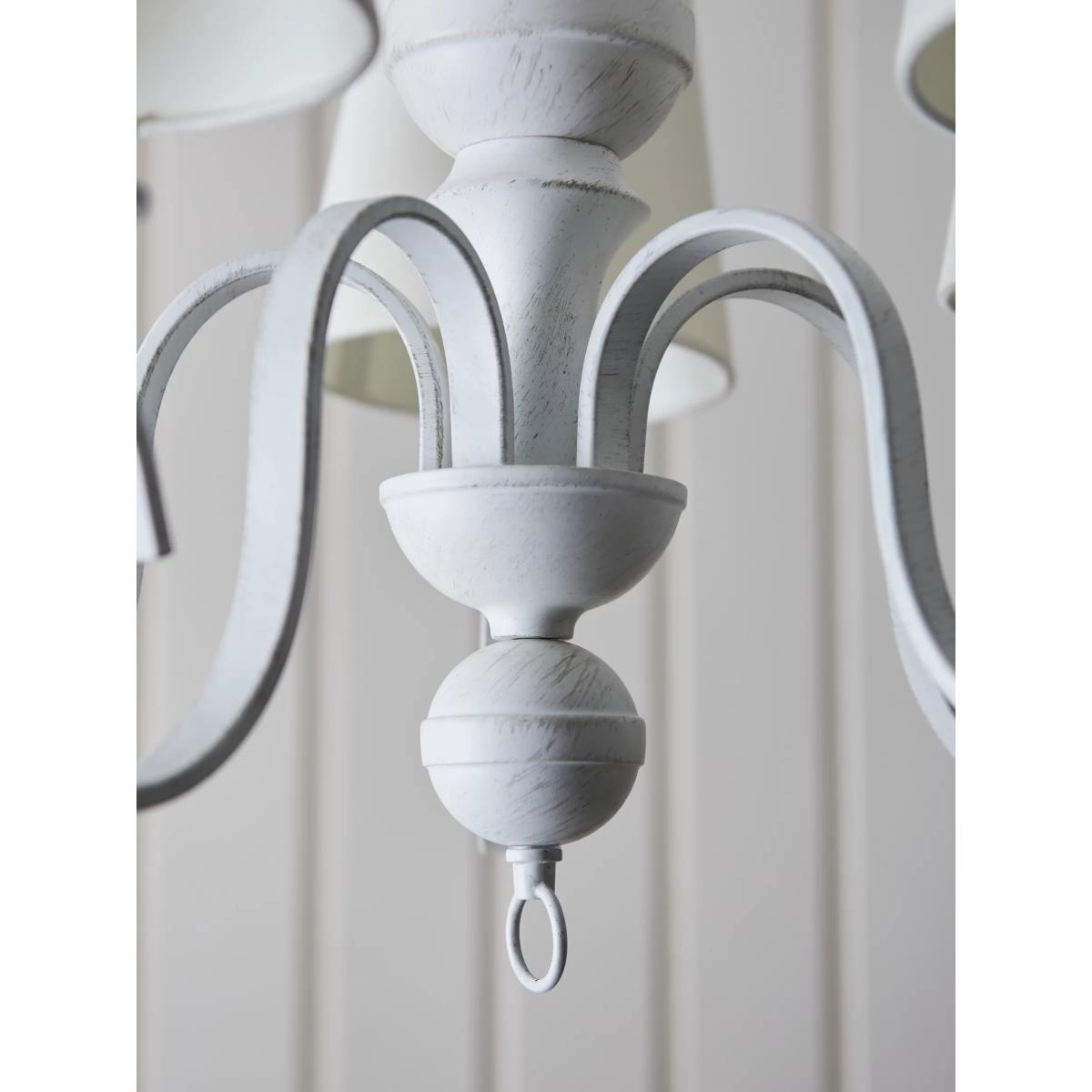 John Lewis Carlita 5 Arm Shaded Ceiling Light, White – image 5
