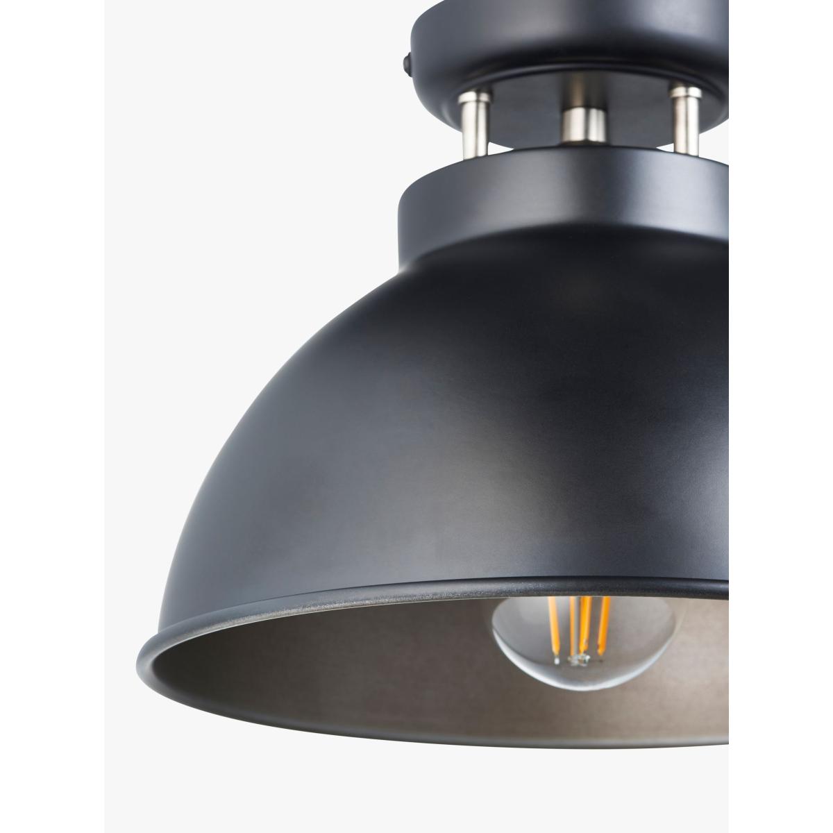 John Lewis Baldwin Flush Ceiling Lamp, Black – image 3