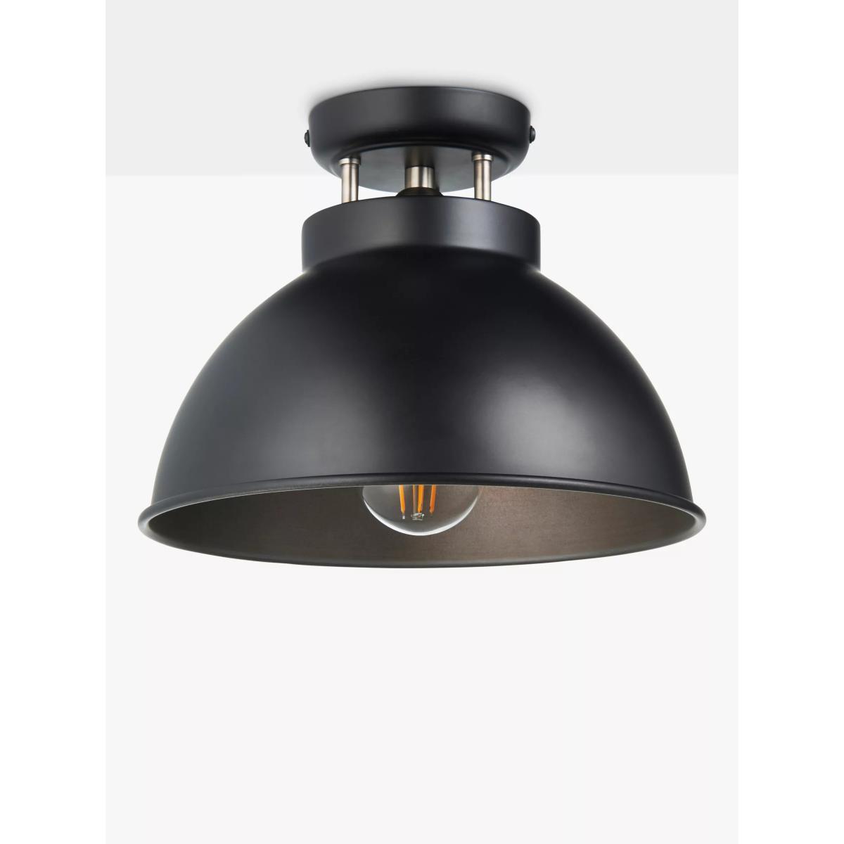 John Lewis Baldwin Flush Ceiling Lamp, Black – image 4