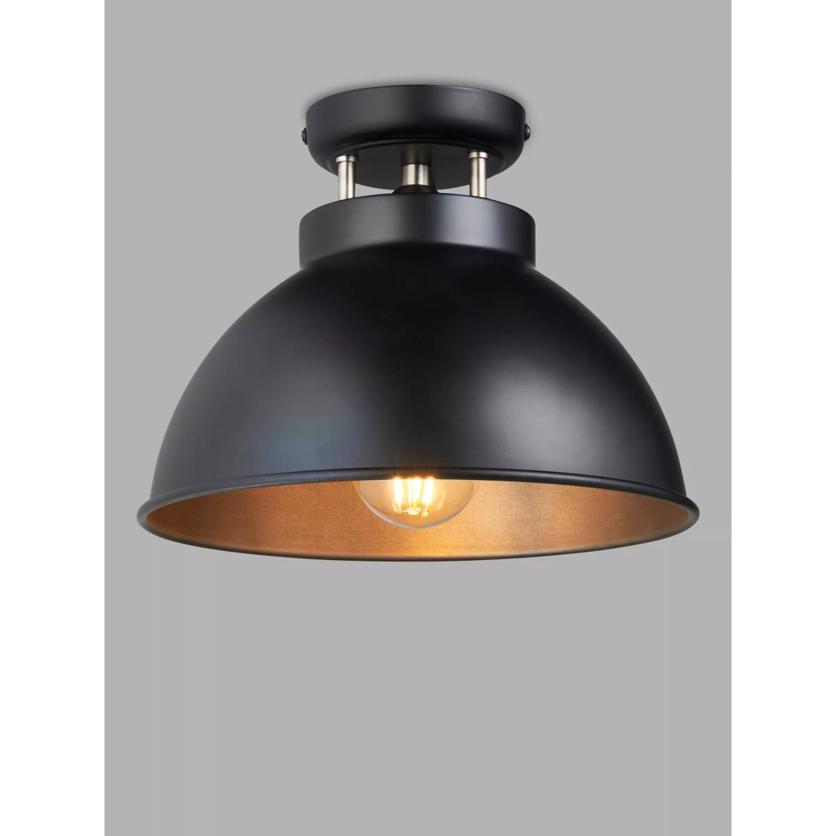 John Lewis Baldwin Flush Ceiling Lamp, Black – image 5