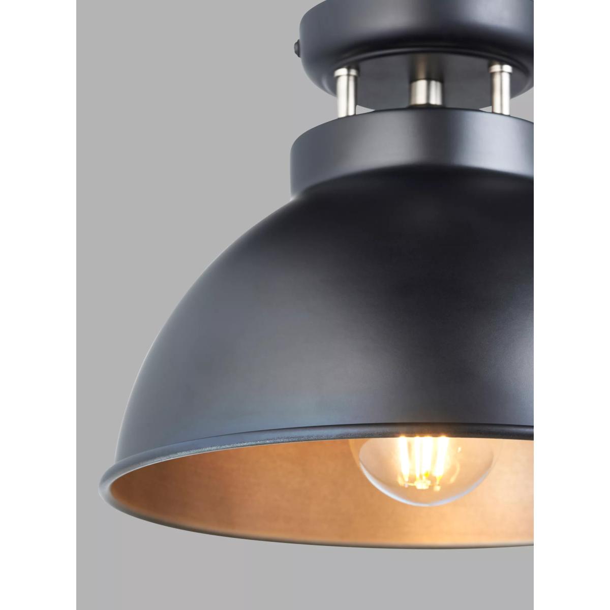 John Lewis Baldwin Flush Ceiling Lamp, Black – image 6