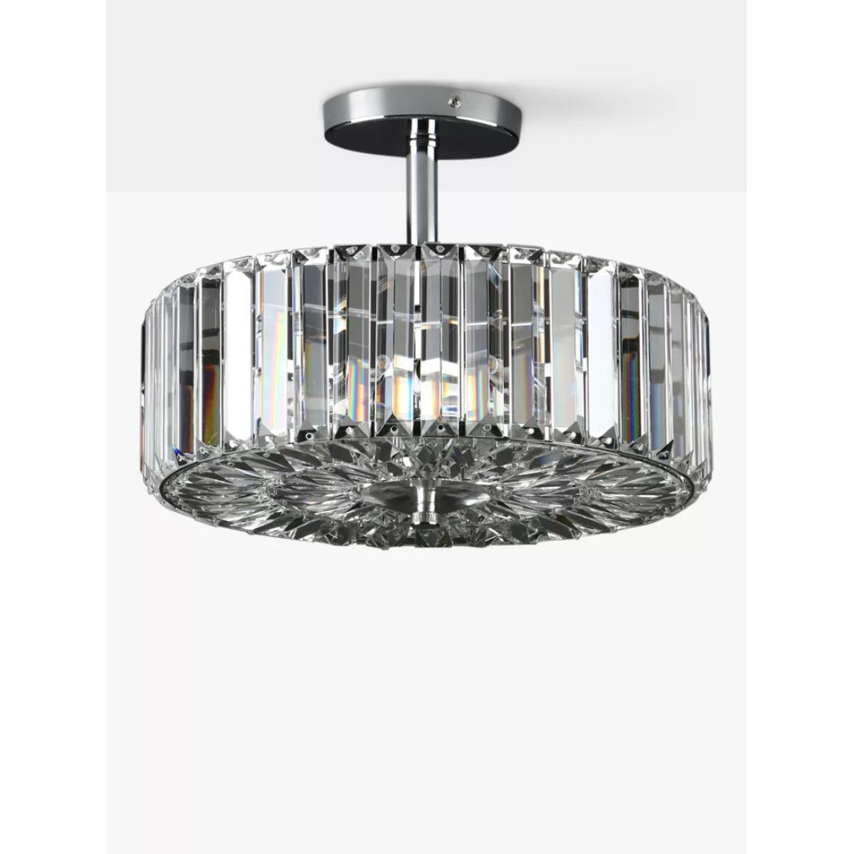 Laura Ashley Fernhurst Crystal Semi-Flush Ceiling Light, Clear/Polished Chrome – image 3