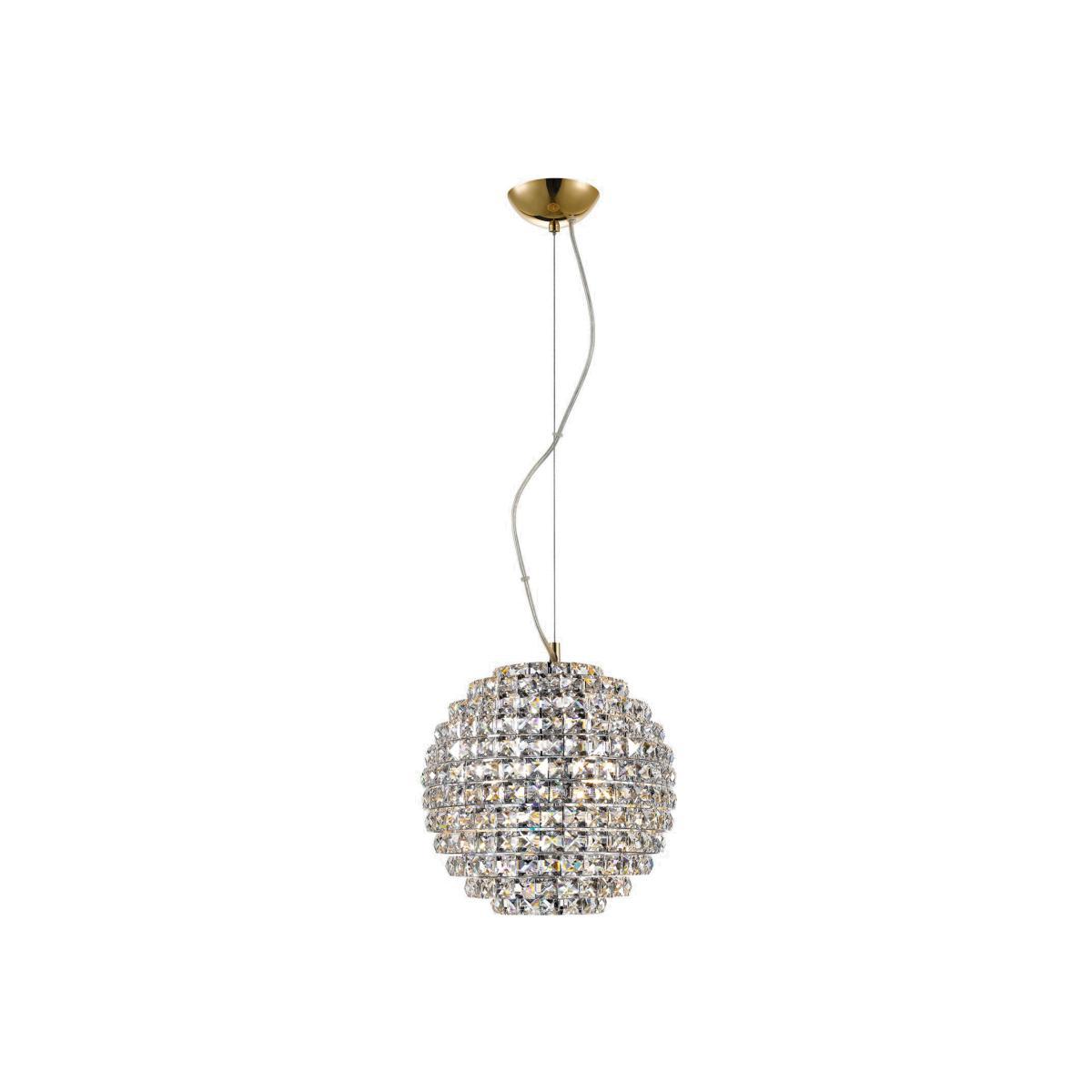 Impex Nord Small Crystal Ceiling Light, Clear/Gold