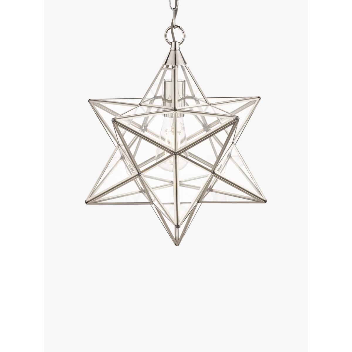 Laura Ashley Star Glass Ceiling Light, Silver – image 2