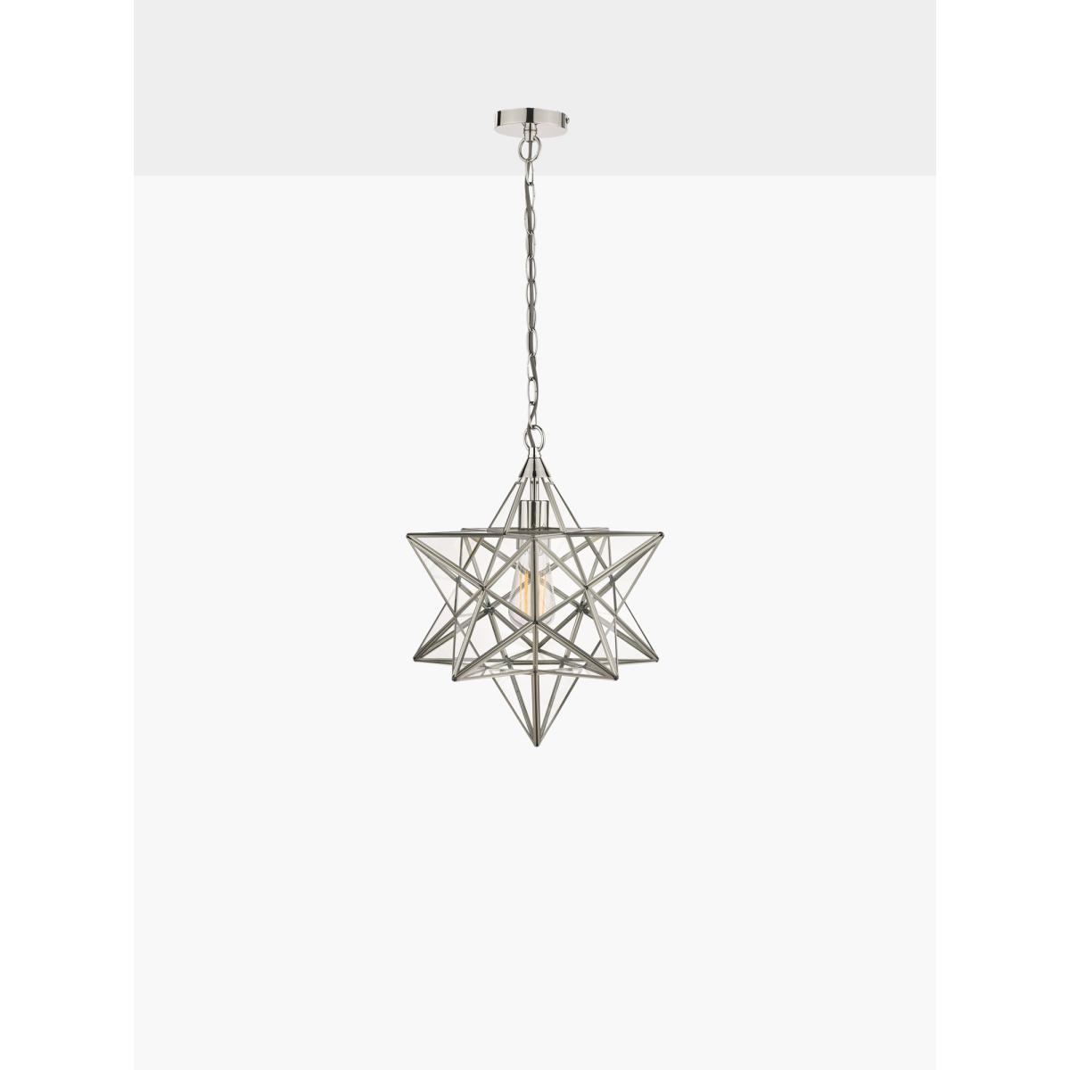 Laura Ashley Star Glass Ceiling Light, Silver – image 3