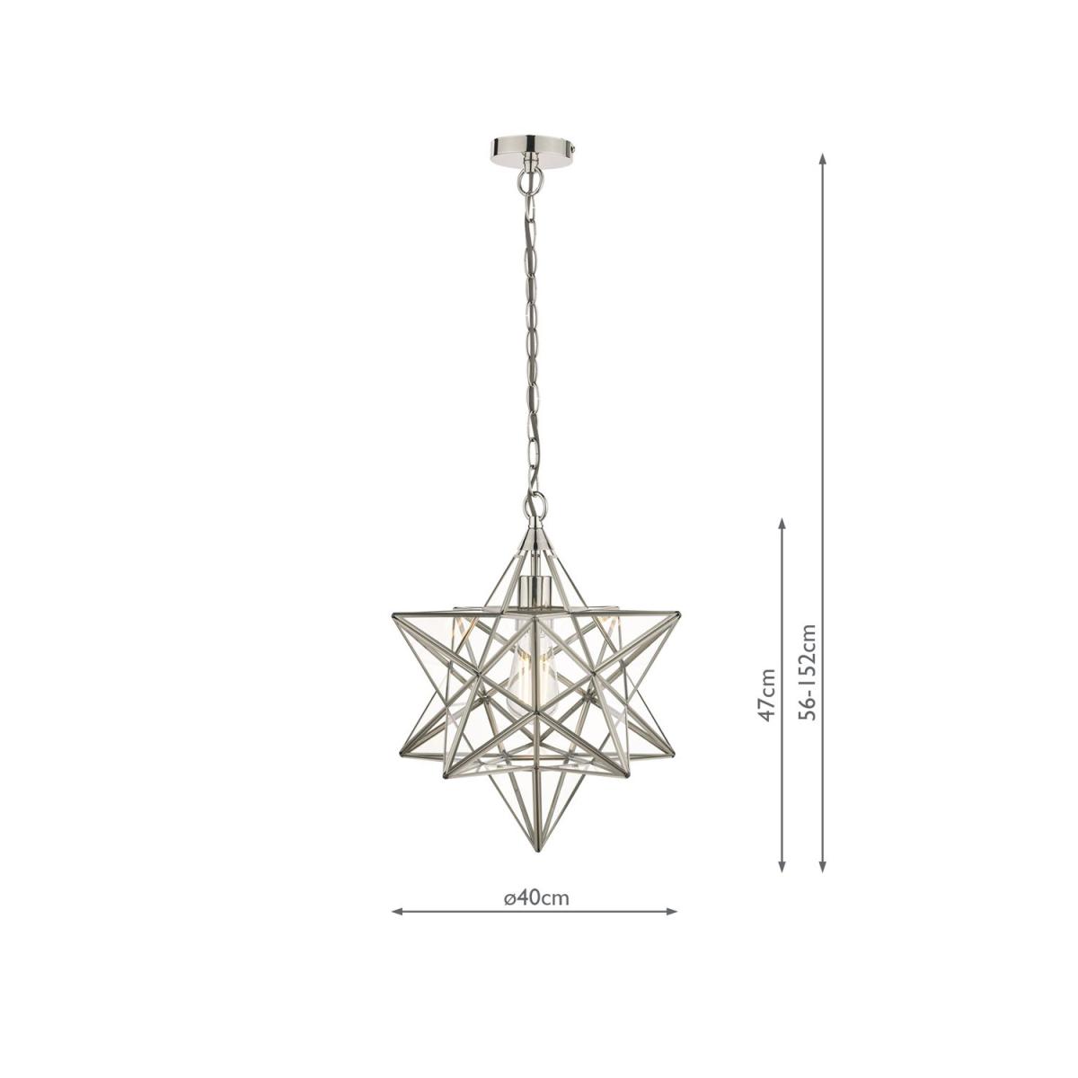 Laura Ashley Star Glass Ceiling Light, Silver – image 6