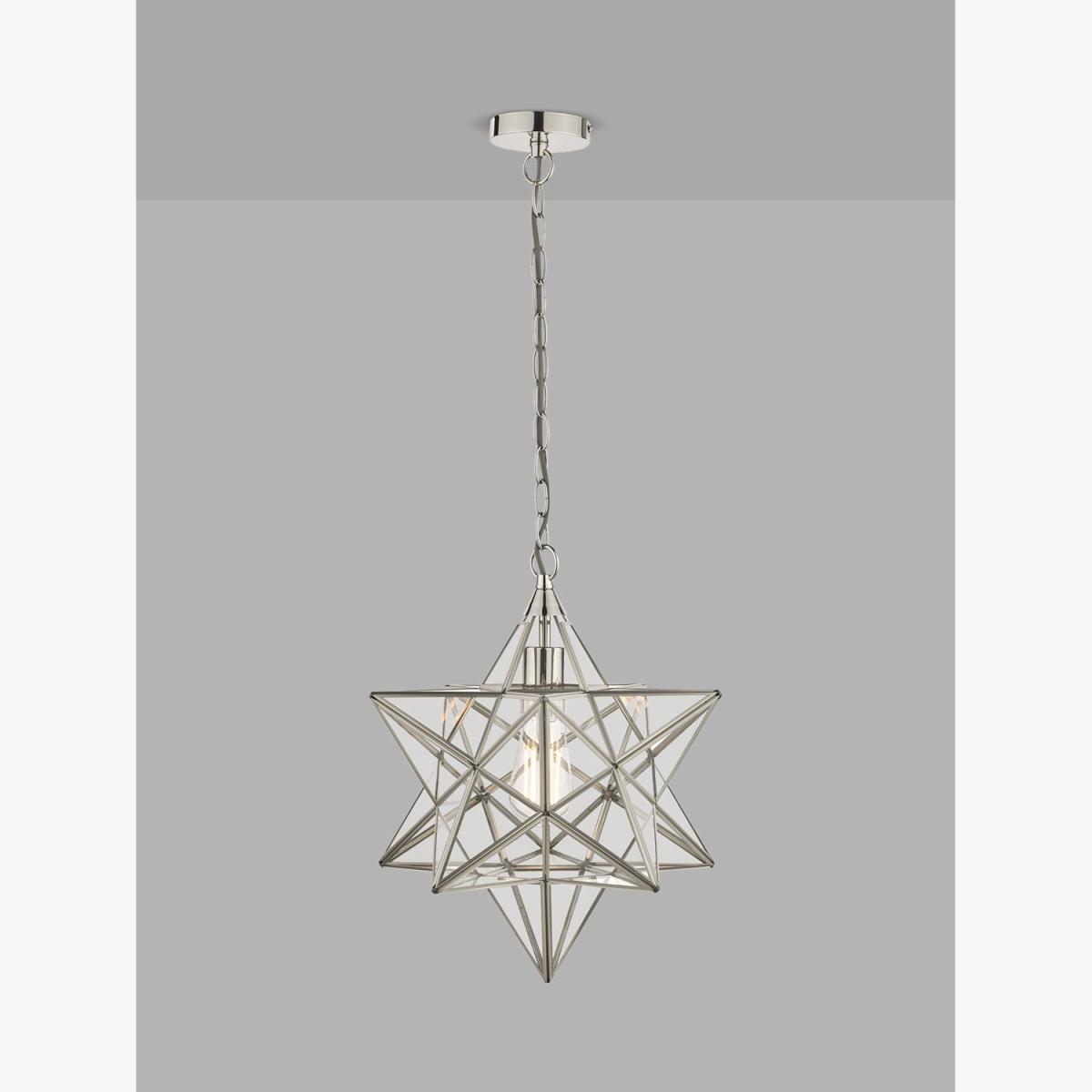 Laura Ashley Star Glass Ceiling Light, Silver – image 1