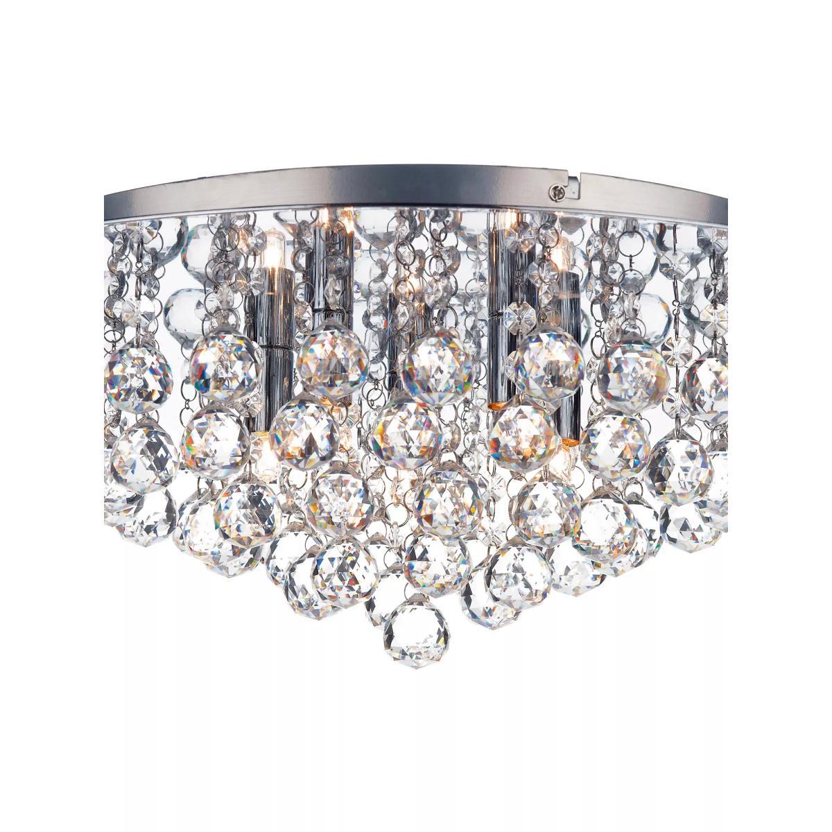 Där Pluto Flush Crystal Ceiling Light, 50cm – image 3
