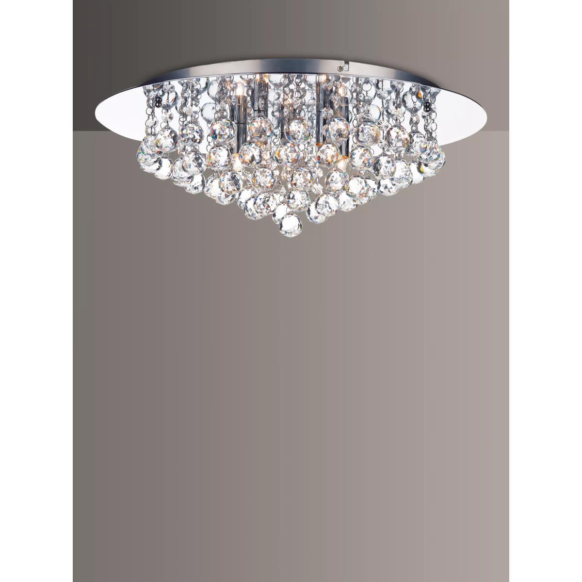 Där Pluto Flush Crystal Ceiling Light, 50cm – image 1