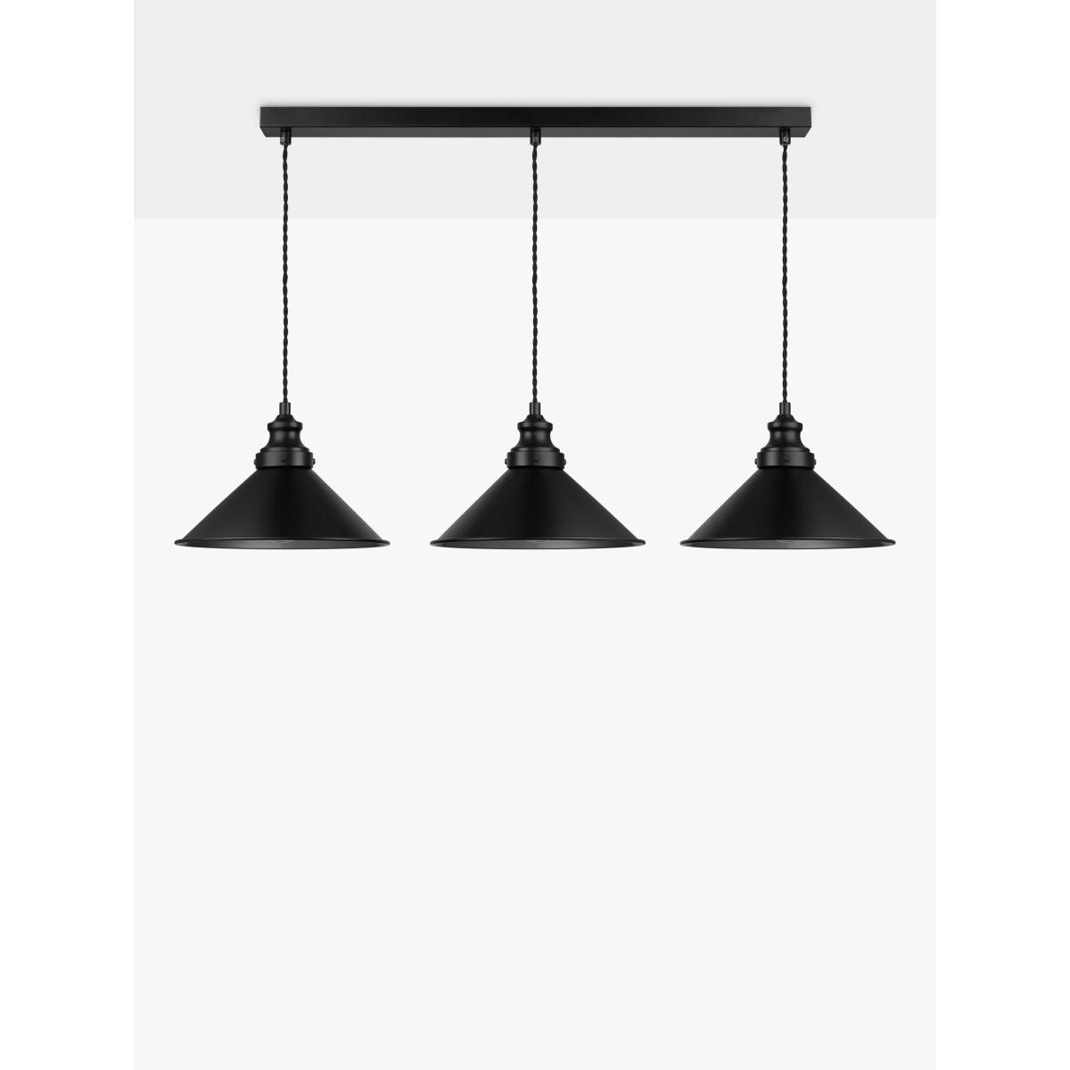 John Lewis & Partners Tobias 3 Pendant Diner Ceiling Light – image 2