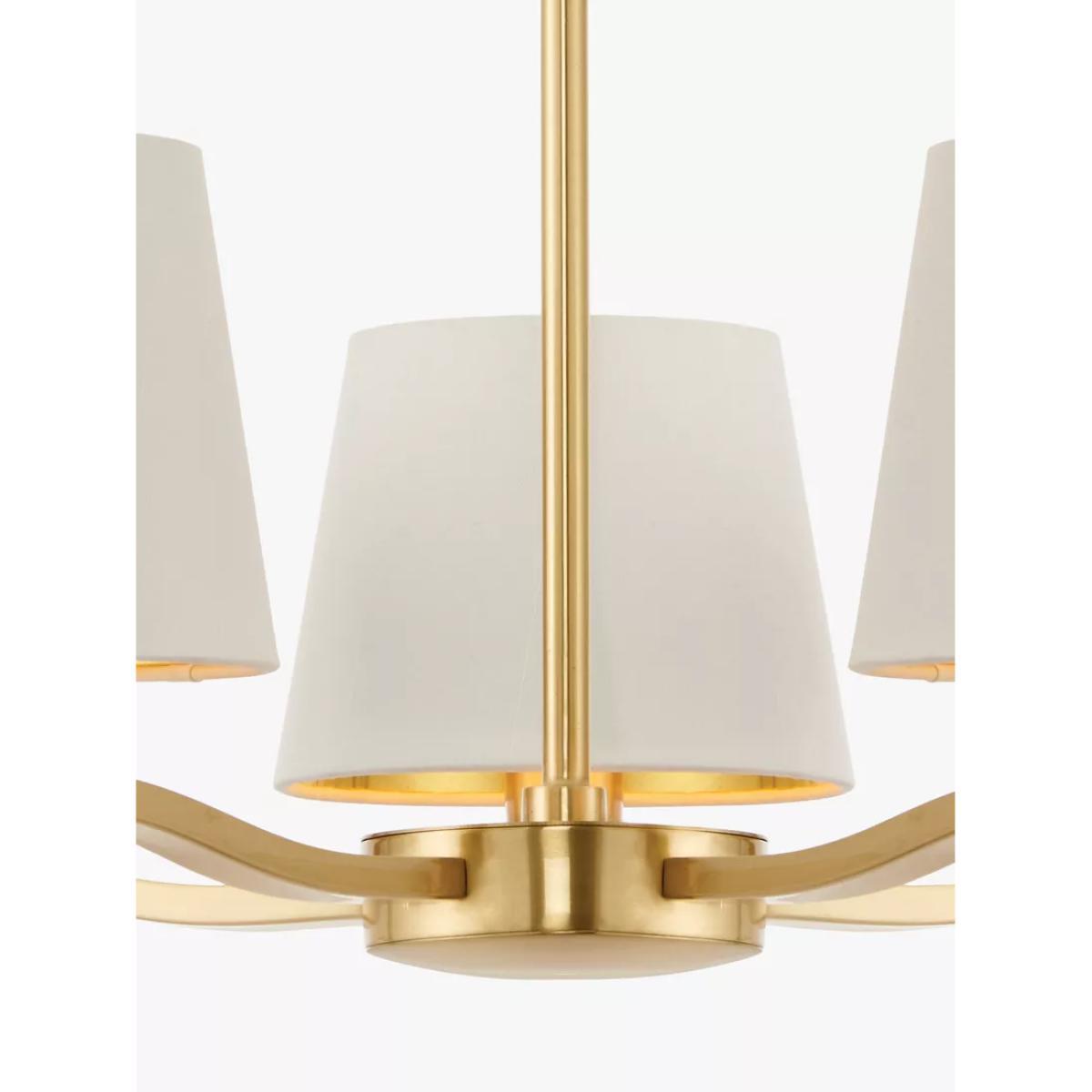 Bay Lighting Manor 5 Arm Ceiling Light, White/Metallic Brass – image 3