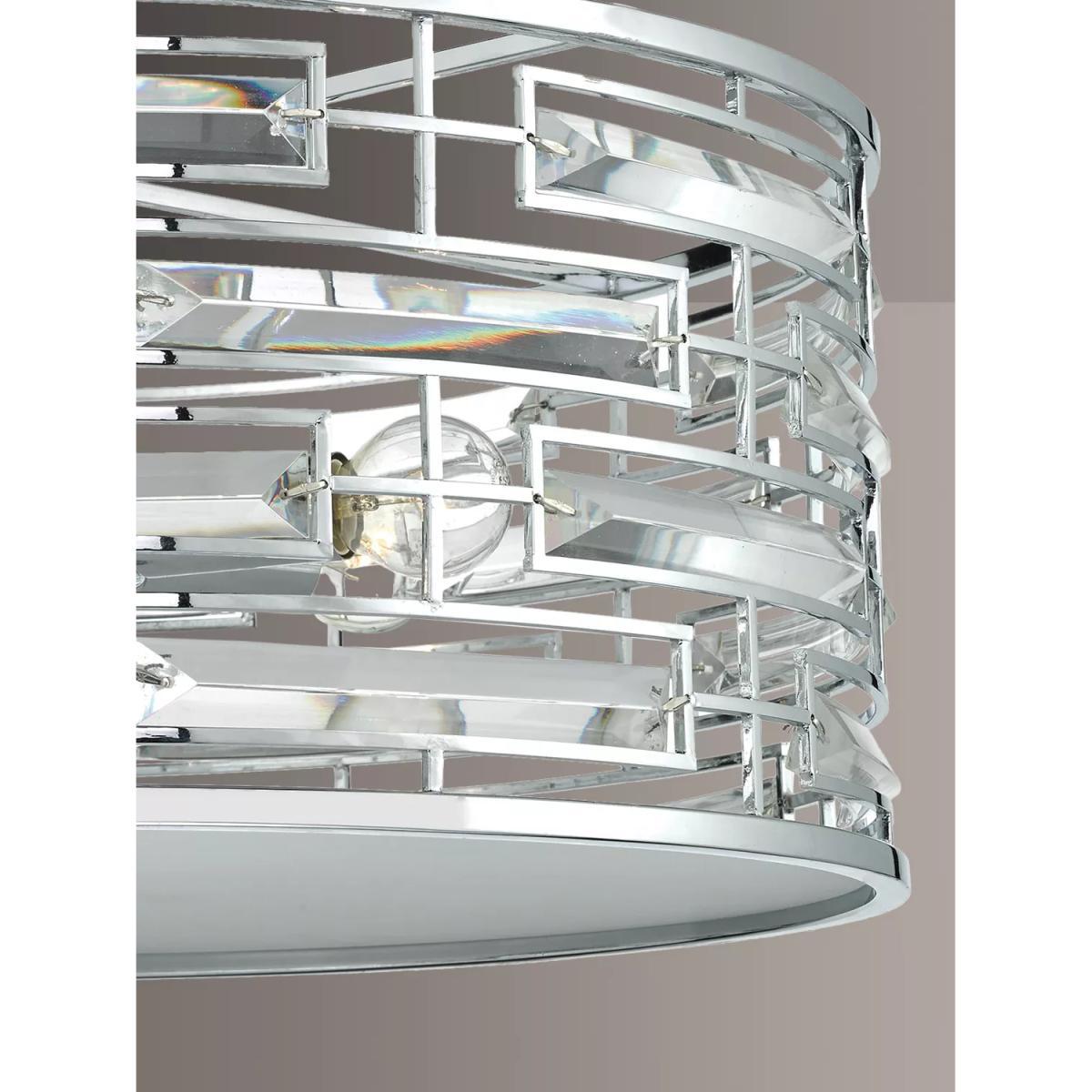 Där Seville Crystal Diffuser Ceiling Light, Clear/Polished Chrome – image 2