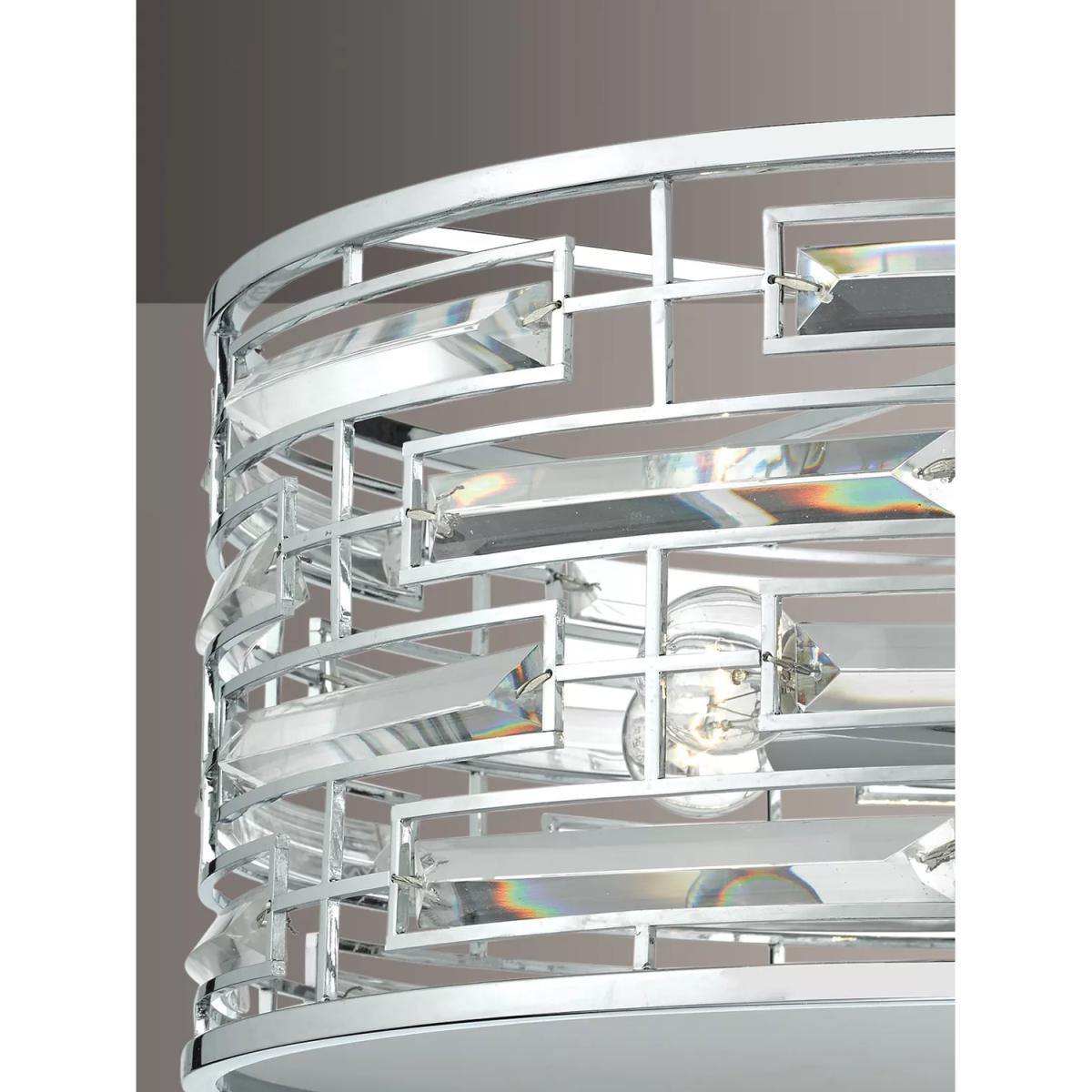 Där Seville Crystal Diffuser Ceiling Light, Clear/Polished Chrome – image 3