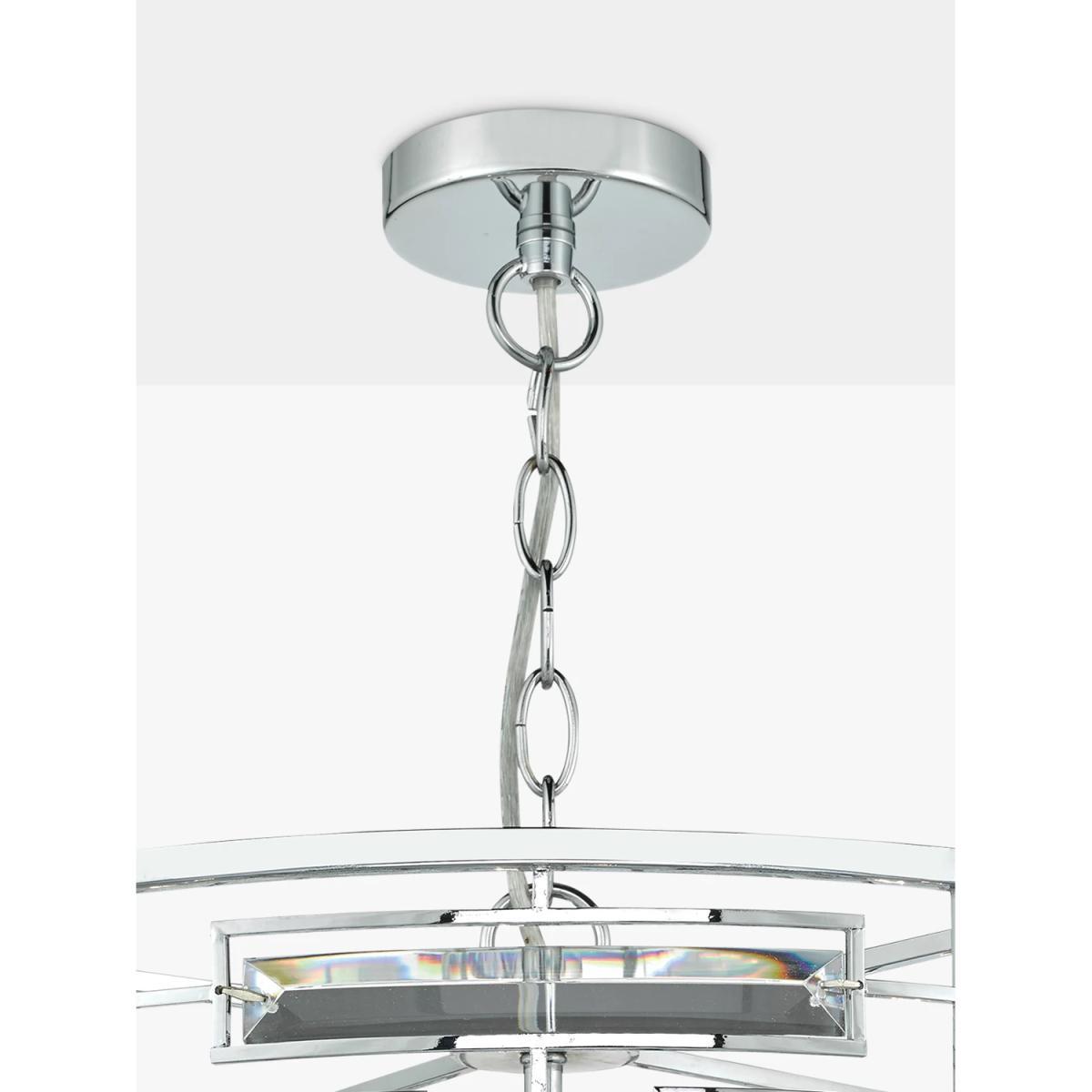 Där Seville Crystal Diffuser Ceiling Light, Clear/Polished Chrome – image 4