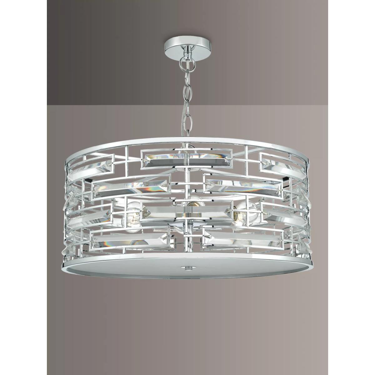 Där Seville Crystal Diffuser Ceiling Light, Clear/Polished Chrome – image 1
