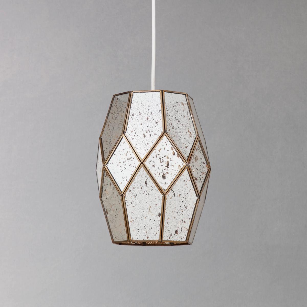 John Lewis & Partners Romy Easy-to-Fit Mirrored Glass Ceiling Shade, Gold – image 3