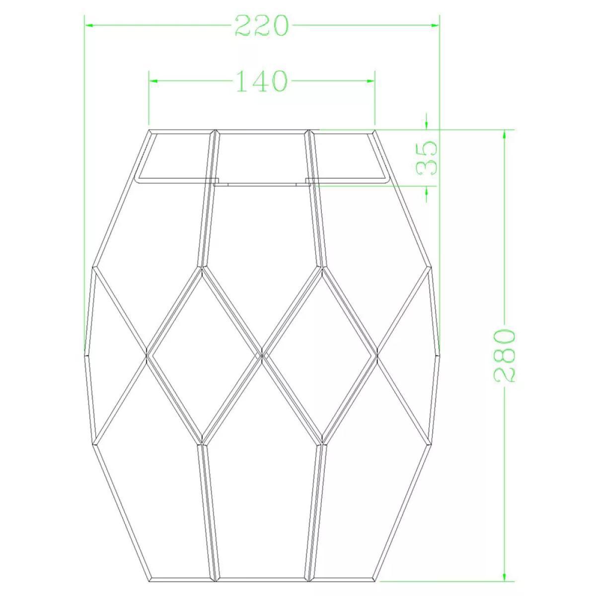 John Lewis & Partners Romy Easy-to-Fit Mirrored Glass Ceiling Shade, Gold – image 6