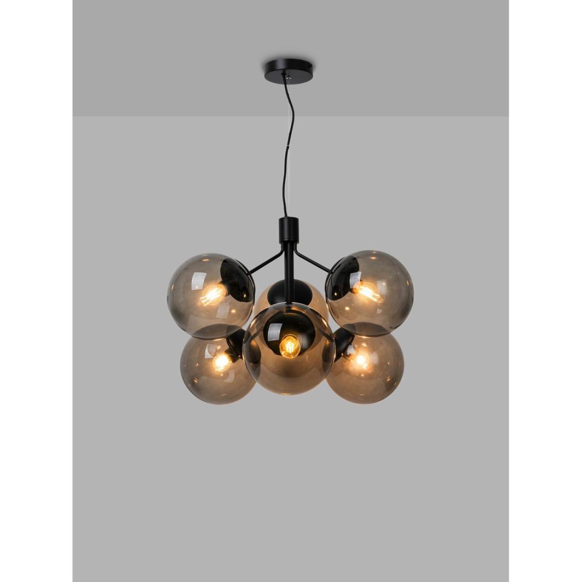 Nordlux Ivona 6 Arm Ceiling Light, Smoke/Black – image 2