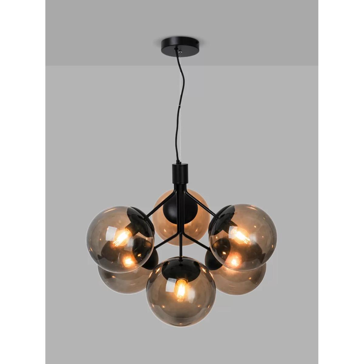 Nordlux Ivona 6 Arm Ceiling Light, Smoke/Black – image 4