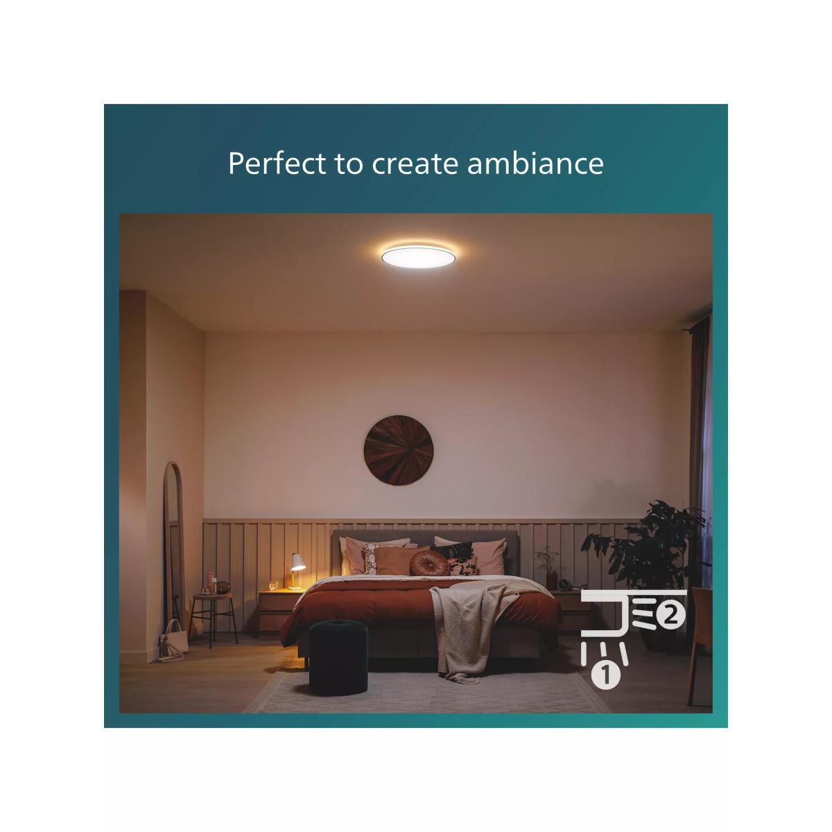 Philips Ozziet Flush Ceiling Light, Black – image 6