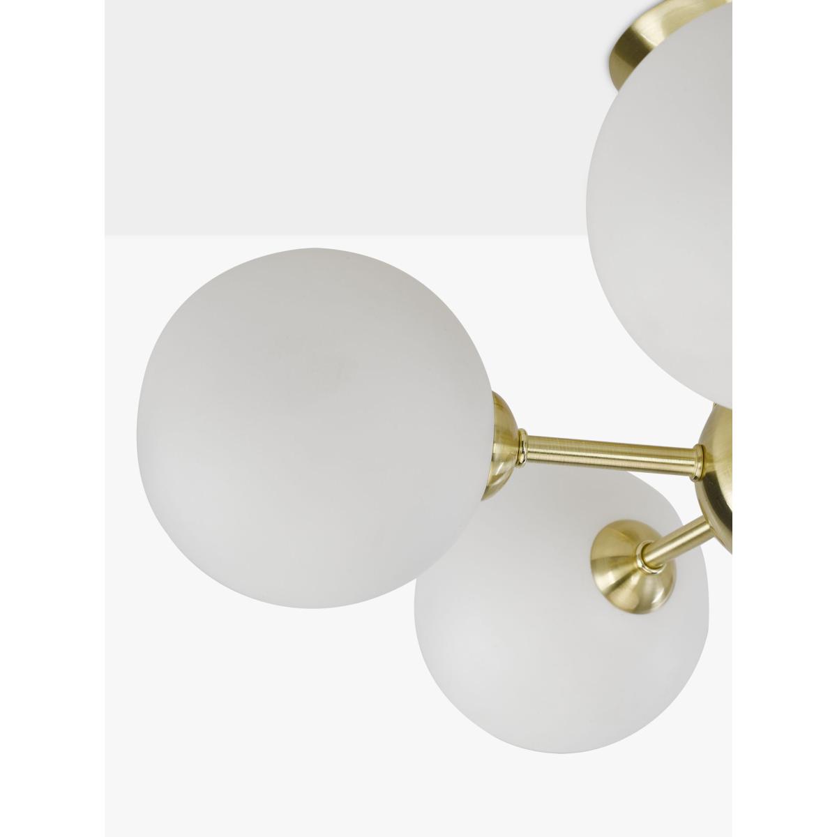 John Lewis Satellite 5 Arm Semi Flush Ceiling Light, Satin Brass – image 4