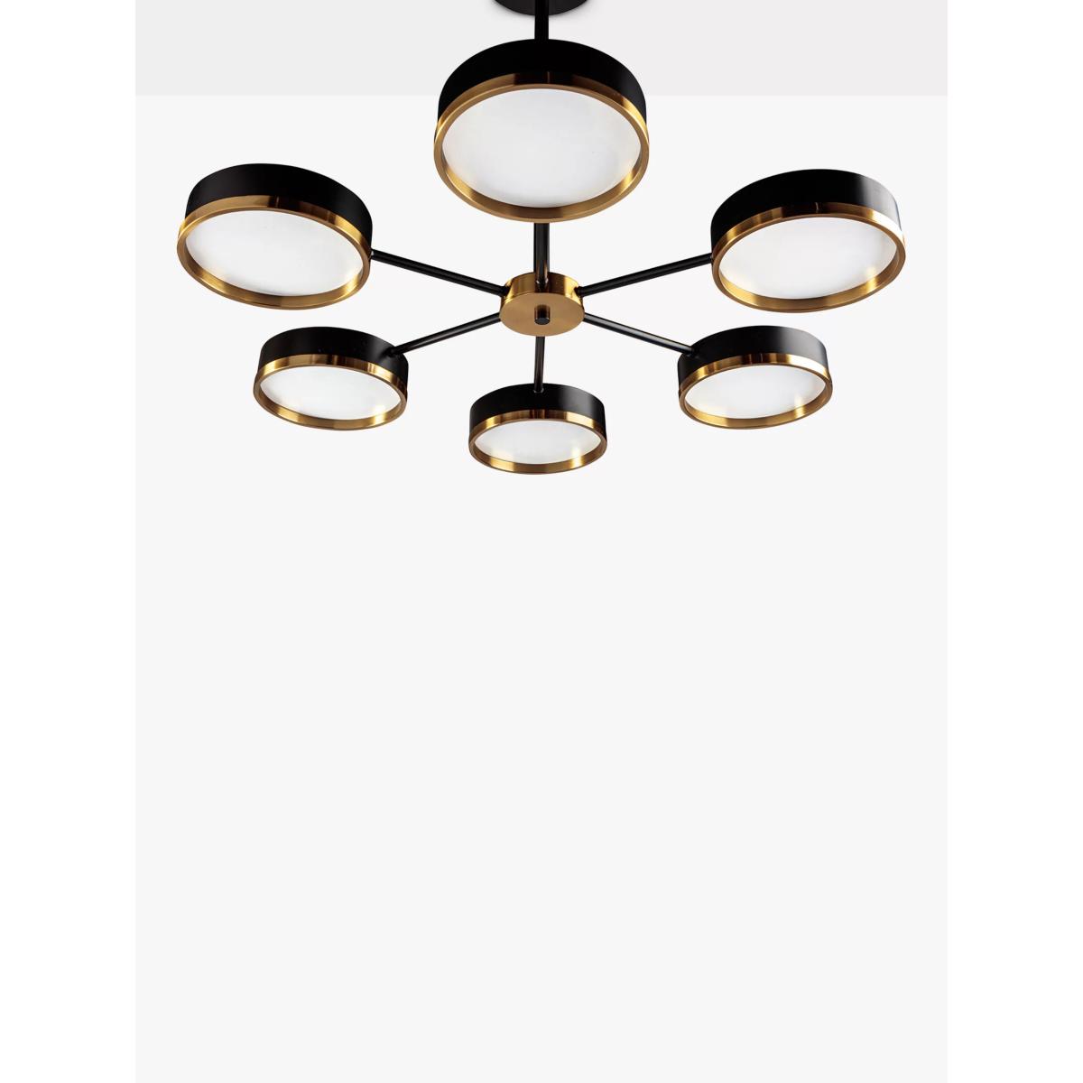 Pure White Lines Moscow 6 Arm Ceiling Light – image 3