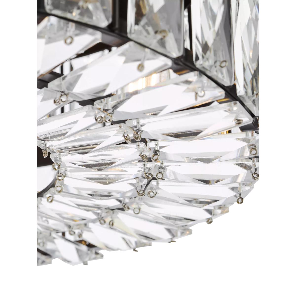 Där Relena Crystal Flush Ceiling Light, Black – image 4